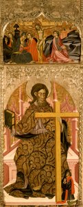 St. Philip and a Donor Surmounted by the Crucifixion by Master of Retascón